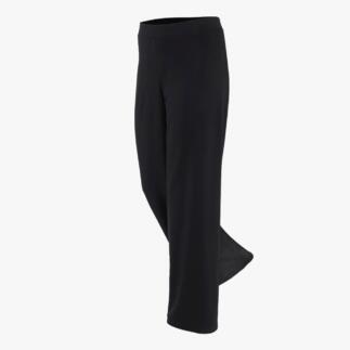 Zwarte broek in maat 34, zijaanzicht.