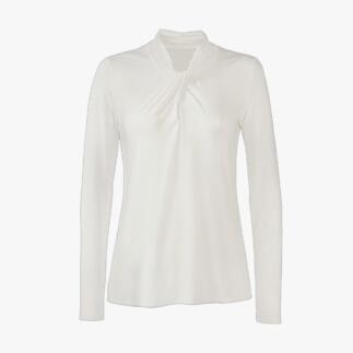 Open, wit Tencel™-shirt van LaSalle Amsterdam, maat 36.