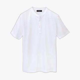 Wit Junghans Piqué-Henley-shirt, maat 48.
