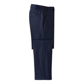 Fijn loden broek in blauw, zij-aanzicht
