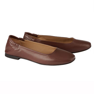 Bruine Ducanero® Soft-Ballerina's met een lichte glans