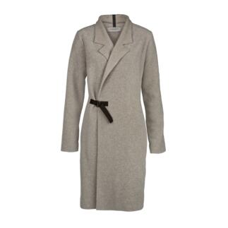 Voorkant van de Henriette Steffensen fleece korte jas in beige.