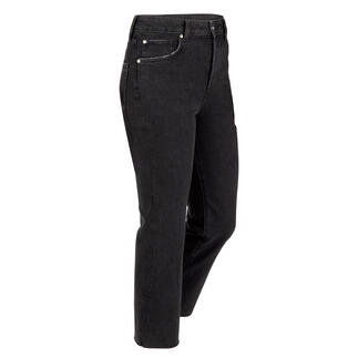 Zwarte cropped jeans van Liu Jo, zijaanzicht.