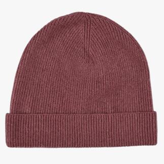 Rode kasjmier beanie gezien van boven