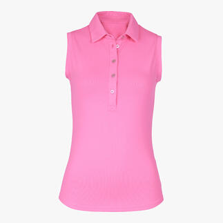 Mouwloos roze poloshirt uit de CARUBINA-collectie