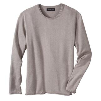 Beige Junghans 1954 Edel-Basic-pullover op een witte achtergrond.