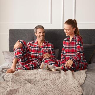 Cyberjammies flanellen pyjama, rood/zwart Zo zacht kan warmte zijn: vijfvoudig geborstelde, bijzonder zachte flanellen pyjama.
