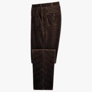 Donkerbruine Kindermann corduroy broek in maat 25, zij met zak.