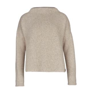 Beige walkpullover met ronde hals