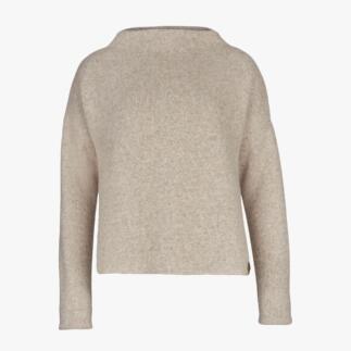 Beige walkpullover met ronde hals