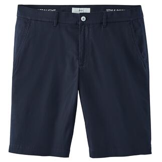 Donkerblauwe flat-front bermuda in maat 48.