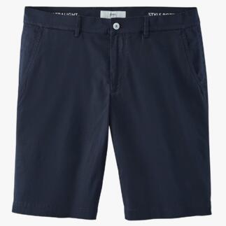 Donkerblauwe flat-front bermuda in maat 48.