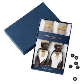 Albert Thurston luxe bretels in doos met knopen
