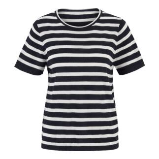 Gestreept Merino ringelshirt in zwart-wit.