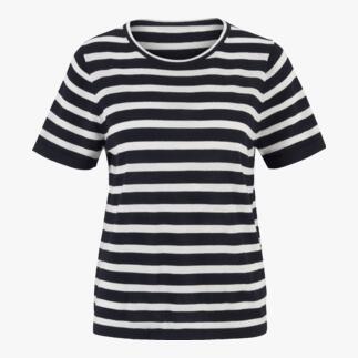 Gestreept Merino ringelshirt in zwart-wit.