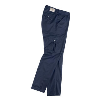 Cargo-broek in donkerblauw met meerdere zakken.
