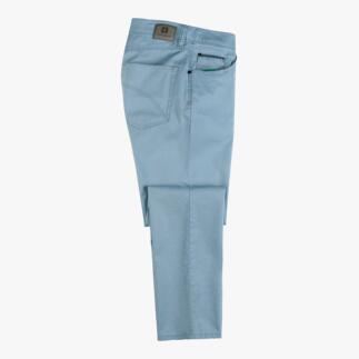 Lichte canvas vijf-pocket broek met een zijzakontwerp.