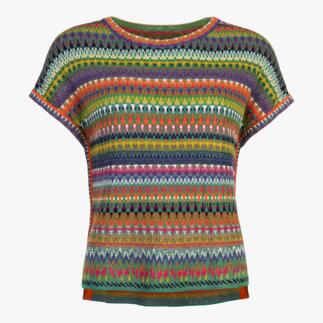 IVKO jacquard boxy shirt in kleurrijke strepen.