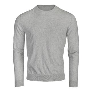 Grijze zomer-tweed pullover op lichte achtergrond.