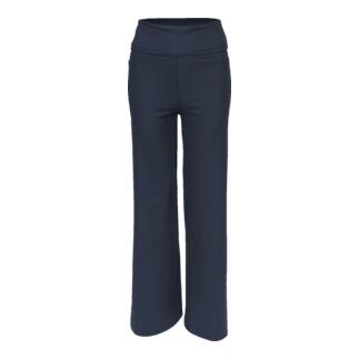Ruime broek in Navy met hoge taille, maat 34.