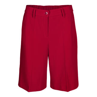 Gardeur kofferbermuda's in rood met knoop en lussen voor de riem.