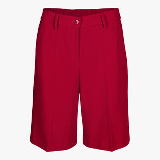 Gardeur kofferbermuda's in rood met knoop en lussen voor de riem.