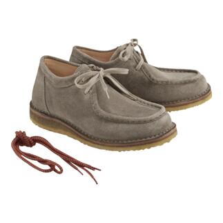 Grijze Astorflex Chukka-boots van suède, maat 36, met veters.