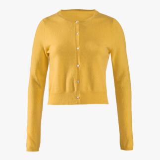 Gele FTC korte cardigan met knopen
