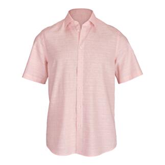 Roze tropical overhemd met korte mouwen en een boxy snit.
