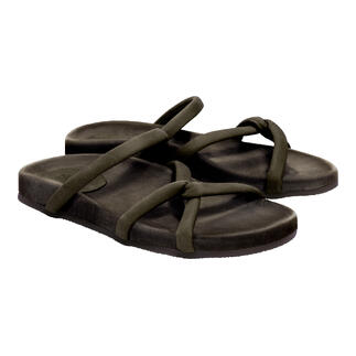 Paar Werner comfortabele pantoffels in beige, platte weergave