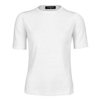 Junghans 1954 Milk-Cotton-shirt, eenvoudig wit T-shirt met ronde hals.