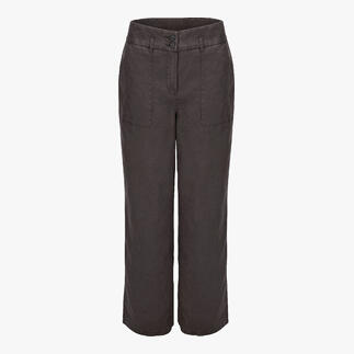 Vooraanzicht van de Kris Reutter Coldblack®-zomerbroek in donkerbruin.