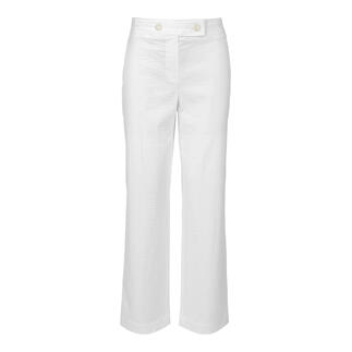Witte zomerse reispants in maat 18, voorkant.