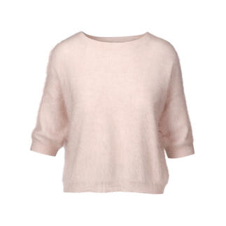 Beige geborsteld kasjmier pullover van Junghans 1954.