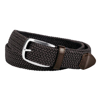 Elastische riem in bruin met metalen gespsluiting