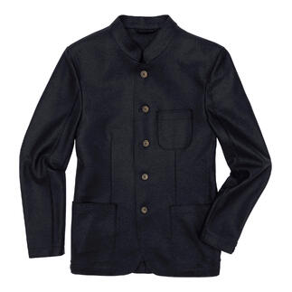 Lodenfrey Casual-Janker in zwart met knopen en zakken.
