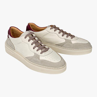 Twee beige Ducanero® Basic-Edel sneakers, naast elkaar op een witte achtergrond.