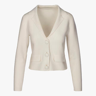 Witte kasjmier blazer met knopen aan de voorkant