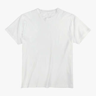 Wit T-shirt op een witte achtergrond.