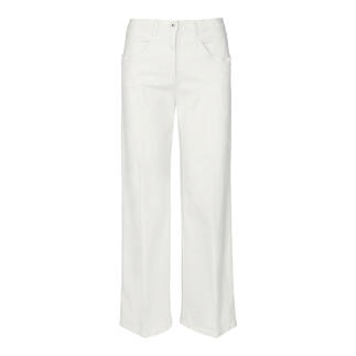 Witte wide-leg broek van RAPHAELA BY BRAX, vooraanzicht met zijzakken.