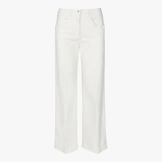 Witte wide-leg broek van RAPHAELA BY BRAX, vooraanzicht met zijzakken.