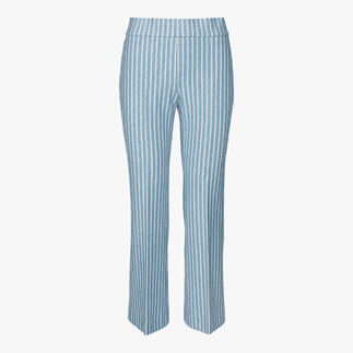 Blauwe strepen schlupfhose van Seductive, vooraanzicht.