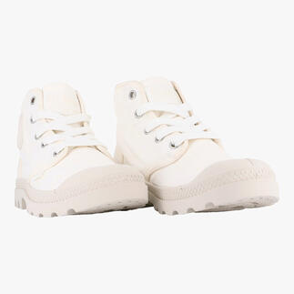 Palladium canvasboots in offwhite, maat 36, van voren