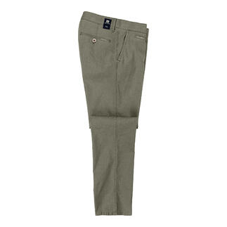 Khaki business linnen broek op een witte achtergrond