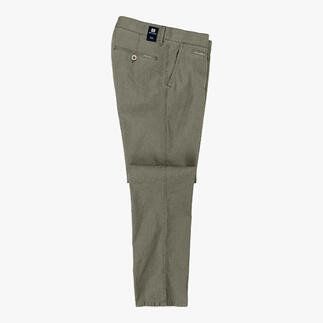 Khaki business linnen broek op een witte achtergrond