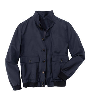 Storm-System®-blouson, voorkant toont knopen en zakken, donkere stof.