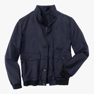 Storm-System®-blouson, voorkant toont knopen en zakken, donkere stof.