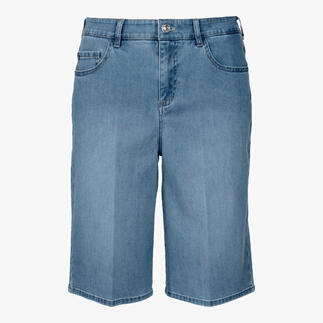 Lichte jeans bermuda, vooraanzicht