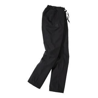 Dames hardshell broek in zwart met trekkoord.