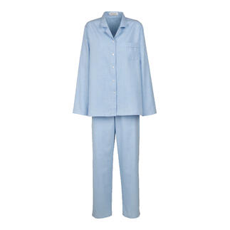Novila wol-flanellen pyjama in maat 36, bestaande uit een shirt en broek.